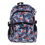 Рюкзак школьный 38*25*12см, серый, 2отдел+карман, 2бок.кармана