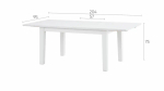 Стол раздвижной  -  аналог IKEA/STORNÄS/СТОРНАС /ШАНЬ/ ИКЕА,  147/204x95см, белый