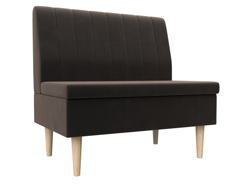 Диван прямой Мини, Коричневый, Велюр, 126042