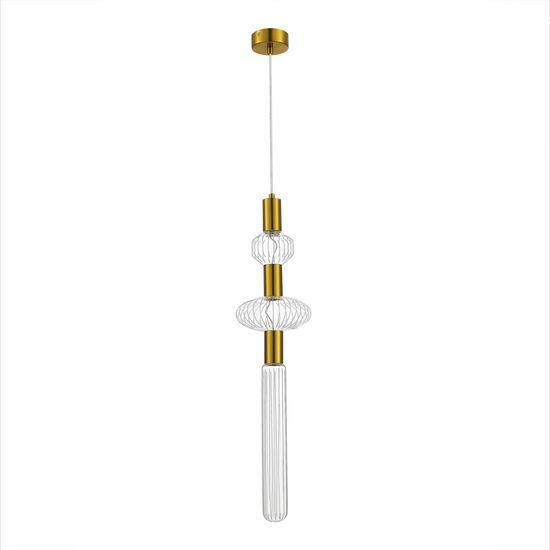 SL6117.203.03 Светильник подвесной ST-Luce Латунь/Золотой, Прозрачный LED 3*3W 3000K TACCHE