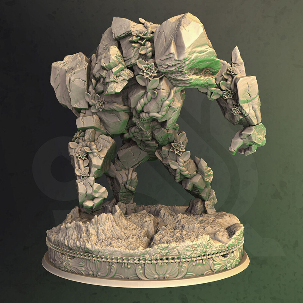 Элементаль каменный монстр миниатюра для dnd, днд, pathfinder, фентези, Настольная игра, НРИ, Варгейм, РПГ