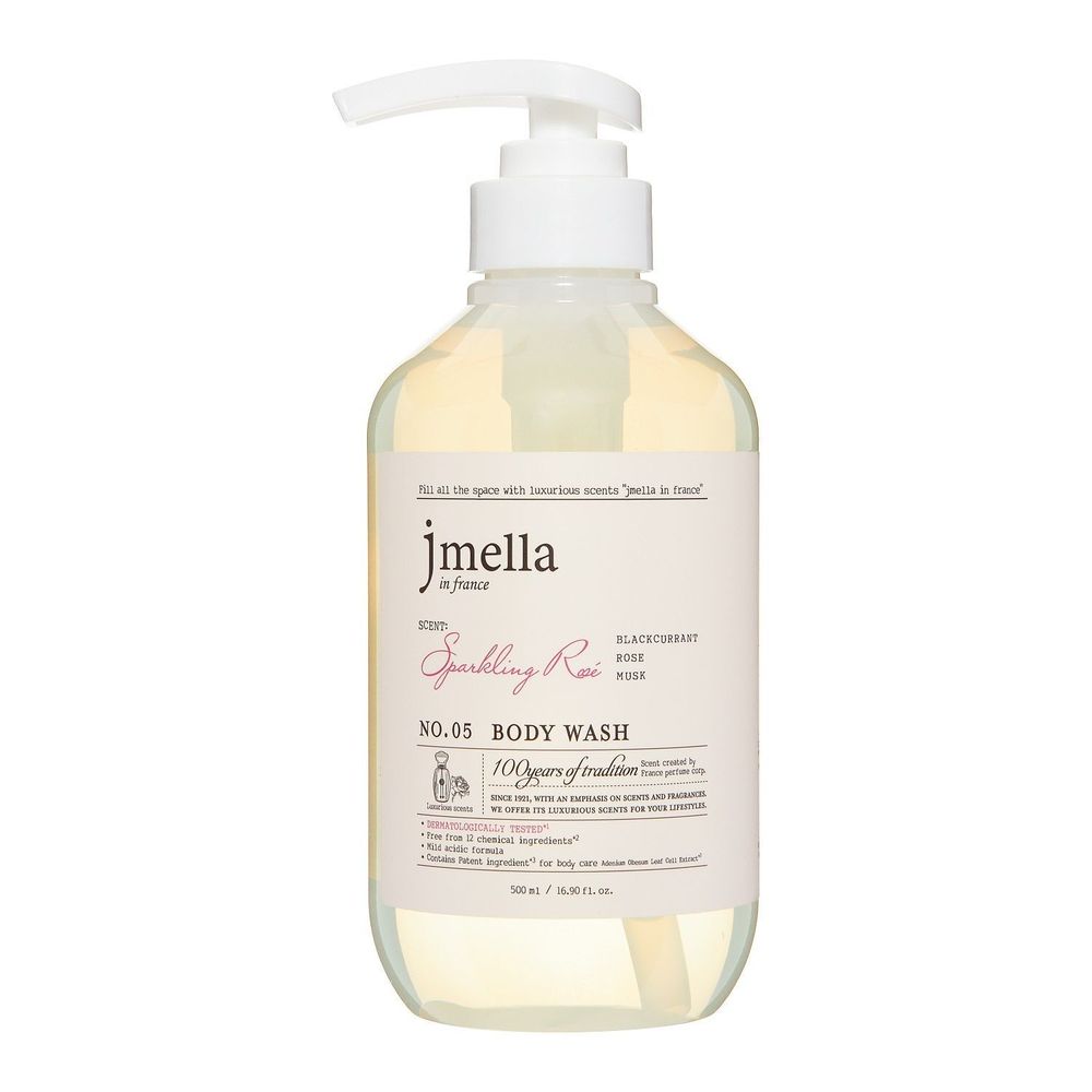 JMELLA Гель для душа &quot;Чёрная смородина, роза, мускус&quot;- IN FRANCE SPARKLING ROSÉ BODY WASH,500 мл