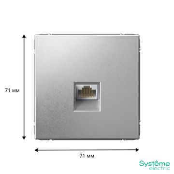Розетка компьютерная ArtGallery RJ45 кат.6A механизм алюм. SE GAL000386
