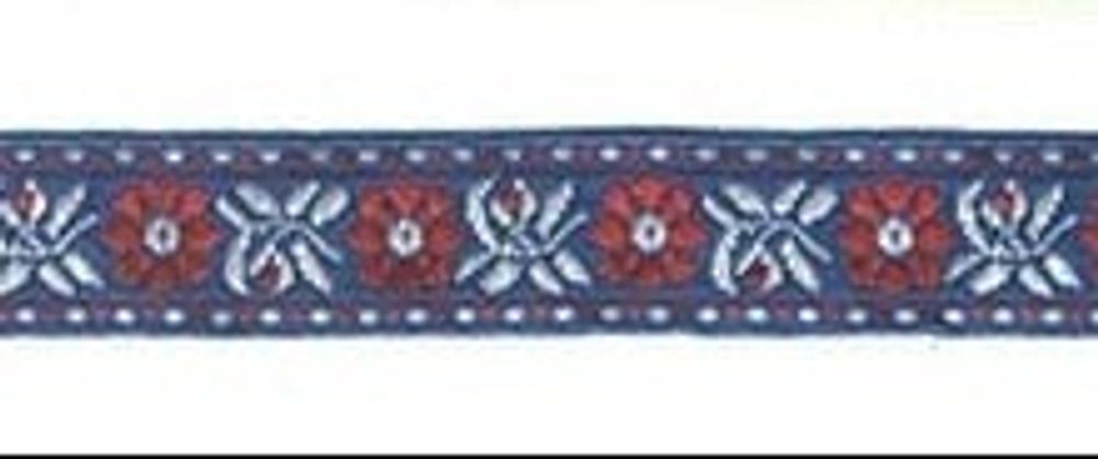 Тесьма жаккард, 9531, ш. 1,8 см, синий