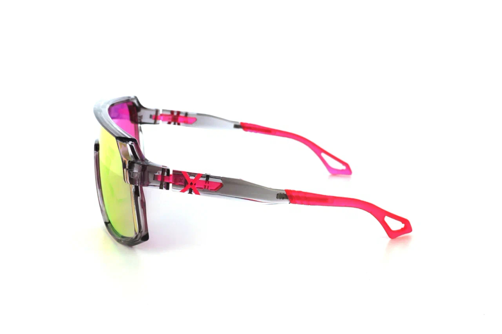 Спортивные очки с диоптриями HILX Inferno Shiny Crystal Light Grey / Pink Lens