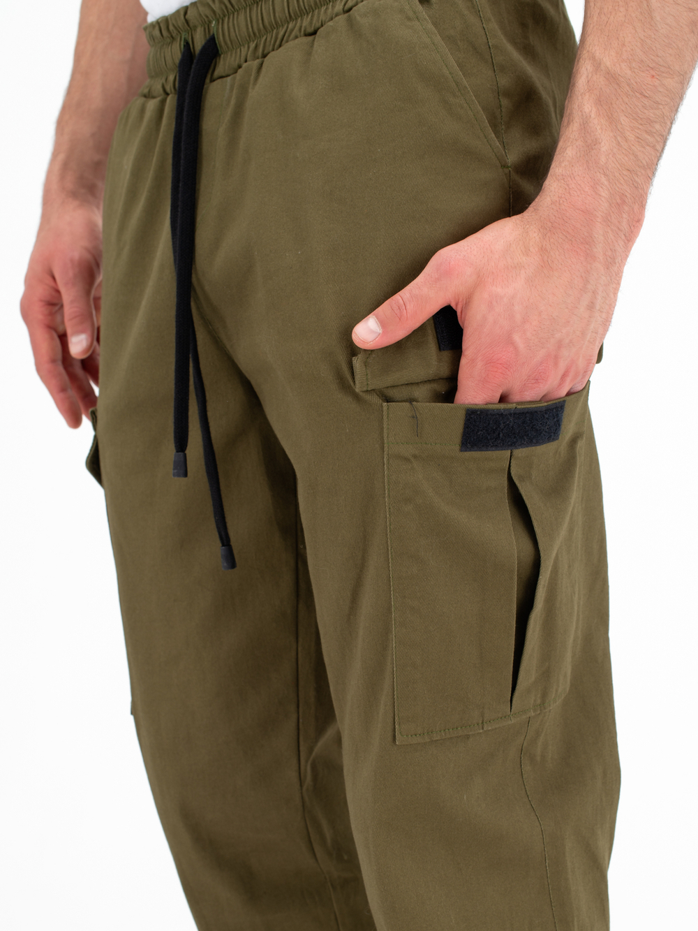 Карго джоггеры прямые. Хаки