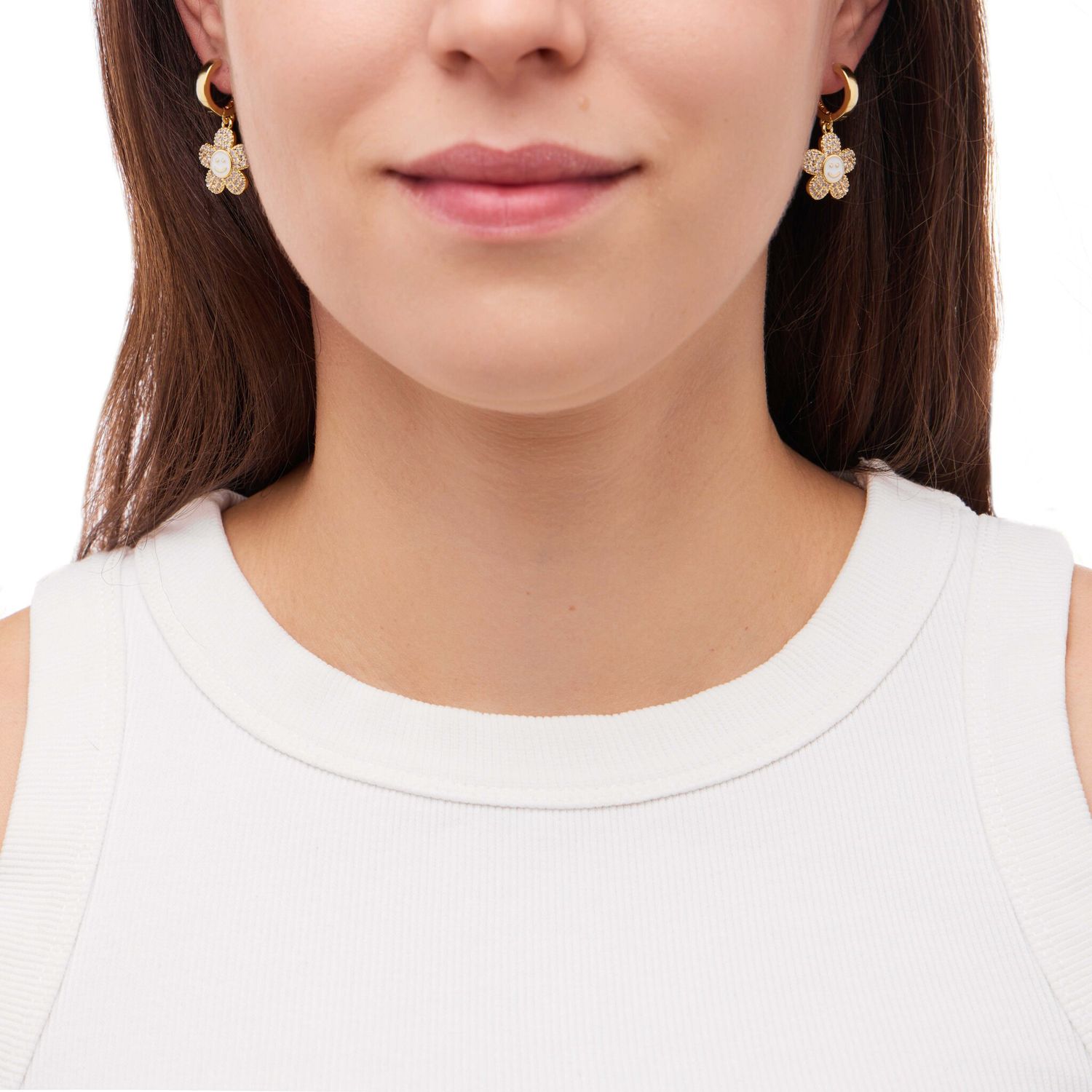 Серьги Smiley Enamel Flower Earrings