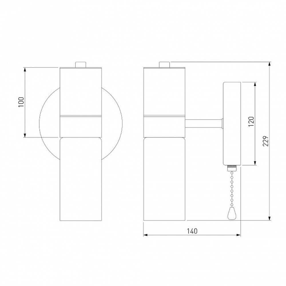 Бра Eurosvet Tesoro 70125/1 черный