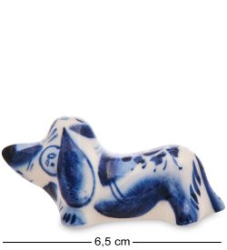 ГЛ- 721 Фигурка «Такса» (Гжельский фарфор)