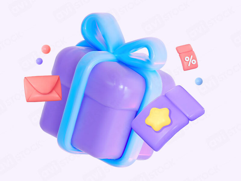 Подарок с летающими купонами