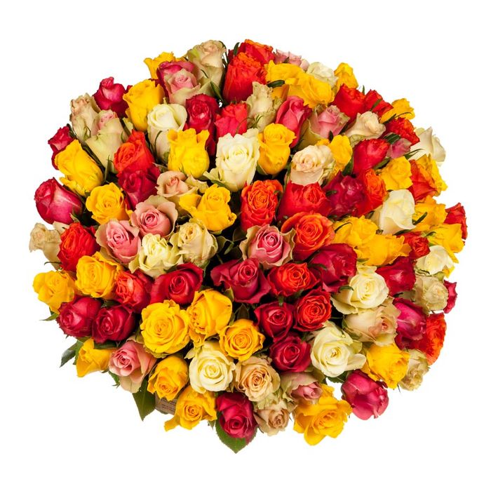 Микс букетных роз 40см