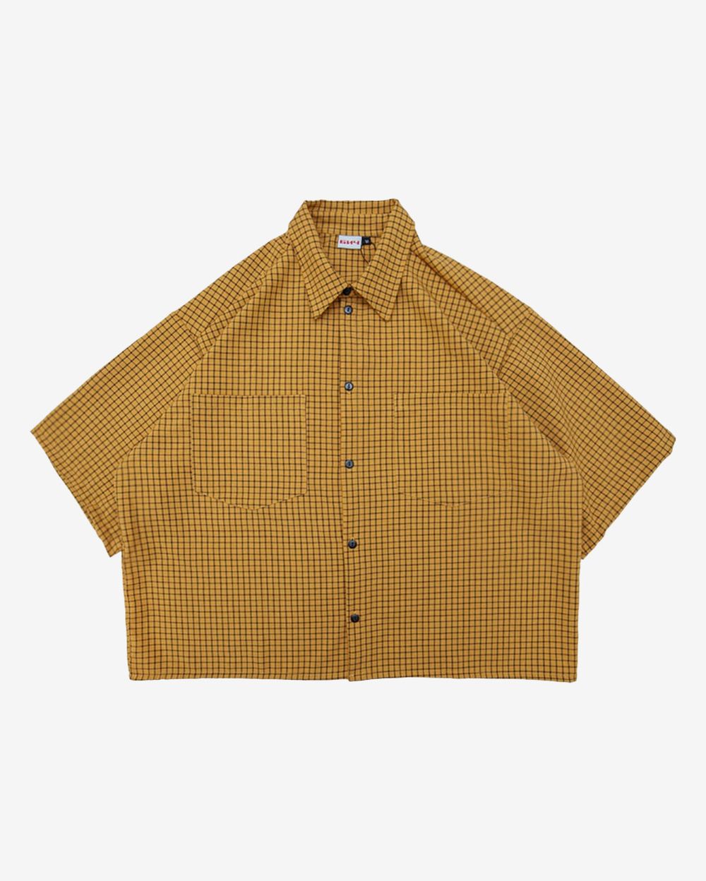 Рубашка БИЧ укороченная оверсайз желтая