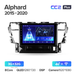 Teyes CC2 Plus 10.2" для Toyota Alphard 2015-2020