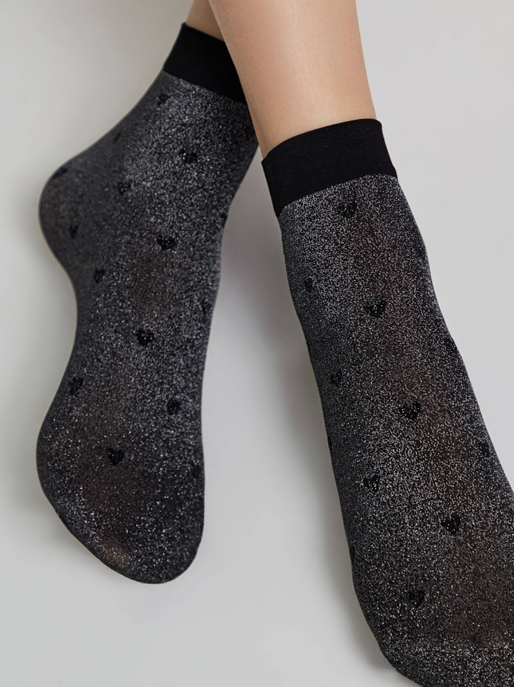 CONTE FANTASY Сияющие носки с объемными рисунками «Hearts»