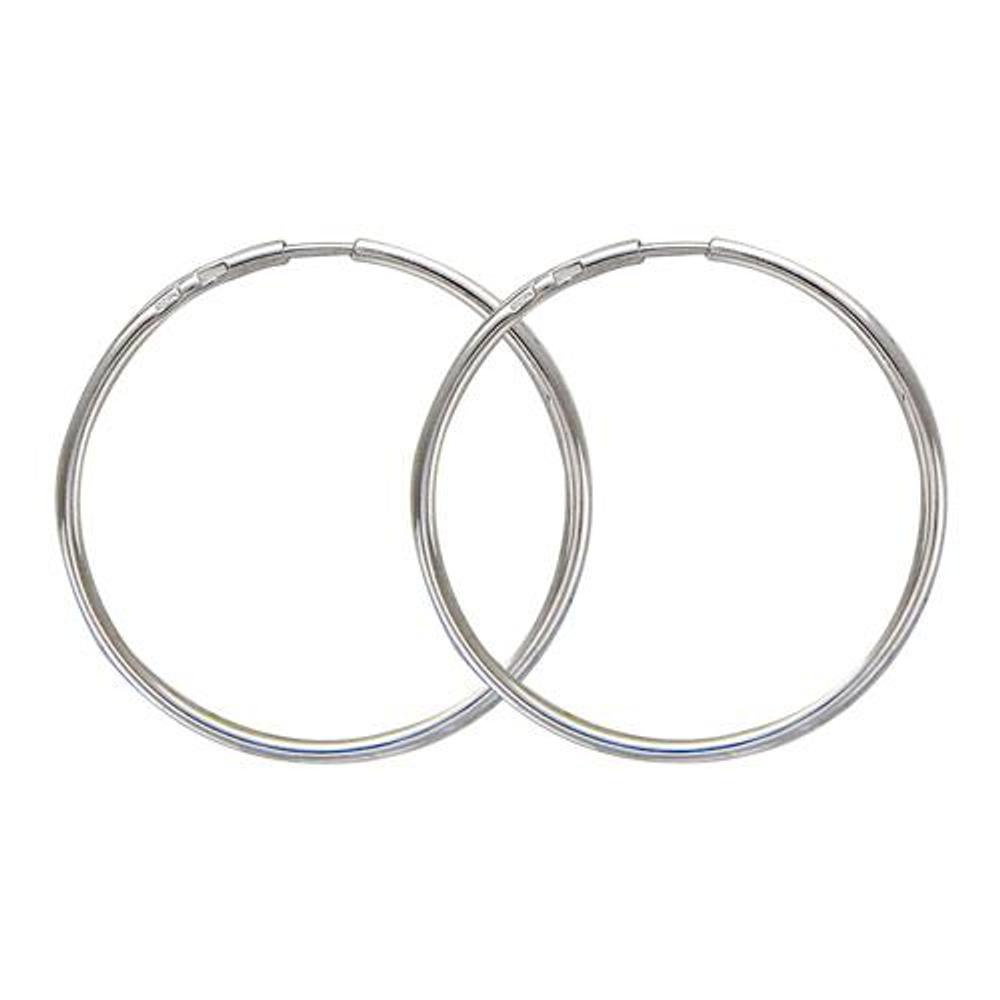 Серьги конго из белого золота 585 пробы JA-S-1С024727