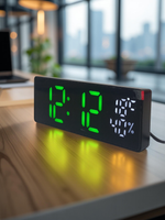 Часы настольные LED MIRROR GH7812 Green&White