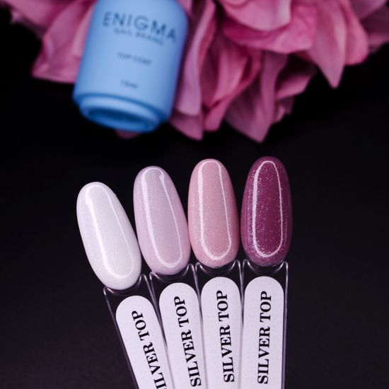 Топ с шиммером Silver Top ENIGMA 15 мл. Серебро