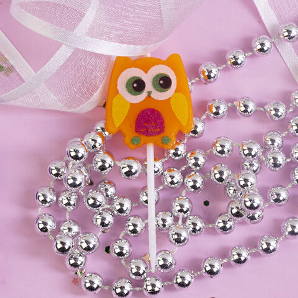 Свечи фигурные для торта на шпажках "Совы и бабочки", 5 шт., 2,5х3/2,5х2,5 см, ЗОЛОТАЯ СКАЗКА, 591465