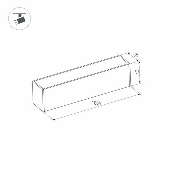 Трековый светодиодный светильник для магнитного шинопровода Arlight Mag-Flat-45-L1005-30W Warm3000 026962