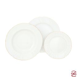 Столовый сервиз на 12 персон Bernadotte Белый узор 67 предметов