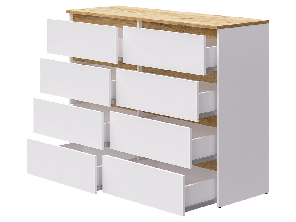 Комод-23 Белый/Кр.золотой