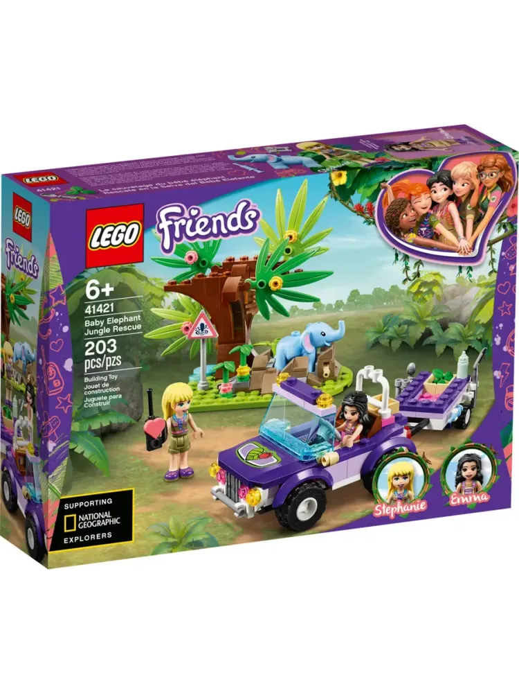 Конструктор Friends 41421 Джунгли: спасение слонёнка