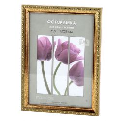 Фоторамка Interior Office 9 серия 986/10х15 золото пластиковая