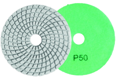 Алмазный гибкий шлифовальный круг 100мм, Р50, мокрое шлифование Вихрь