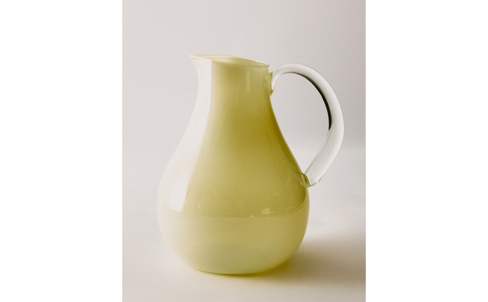 Zara Home кувшин из боросиликатного стекла, цвет жёлтый, 20 см