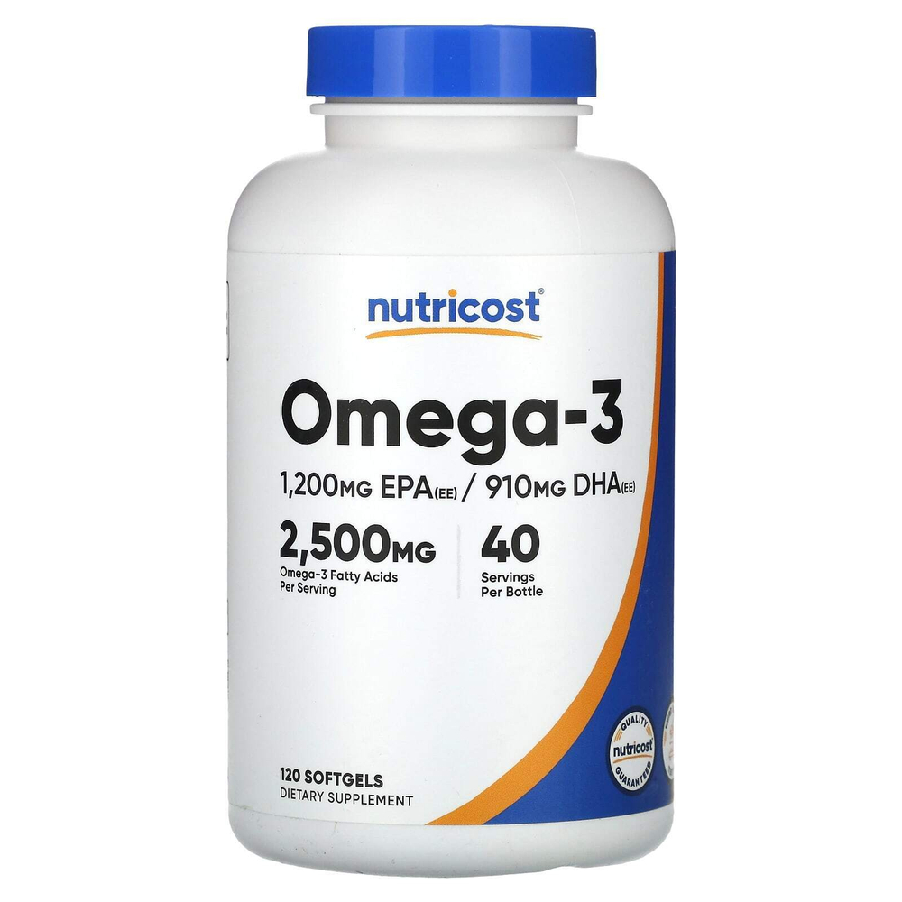 Nutricost, омега-3, 120 капсул