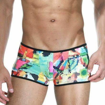Мужские трусы хипсы с разноцветным принтом Cosmos Colors CP30_BGP