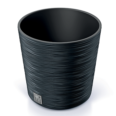 DFR250-S433 Кашпо FURU ROUND LOW d25,h24,7см anthracite с вклад