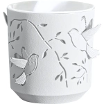 Кашпо для цветов пластиковое 1,25л d-13см «Колибри» Белый/Белый