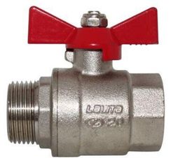Кран шаровый Lavita MEDIUM Н-В 3/4" бабочка полнопроходной 40284