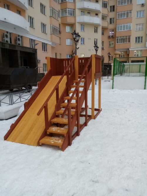 Зимняя деревянная горка TORUDA Север-3 (скат 3 м)