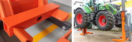 Опорная балка для подъема тракторов.