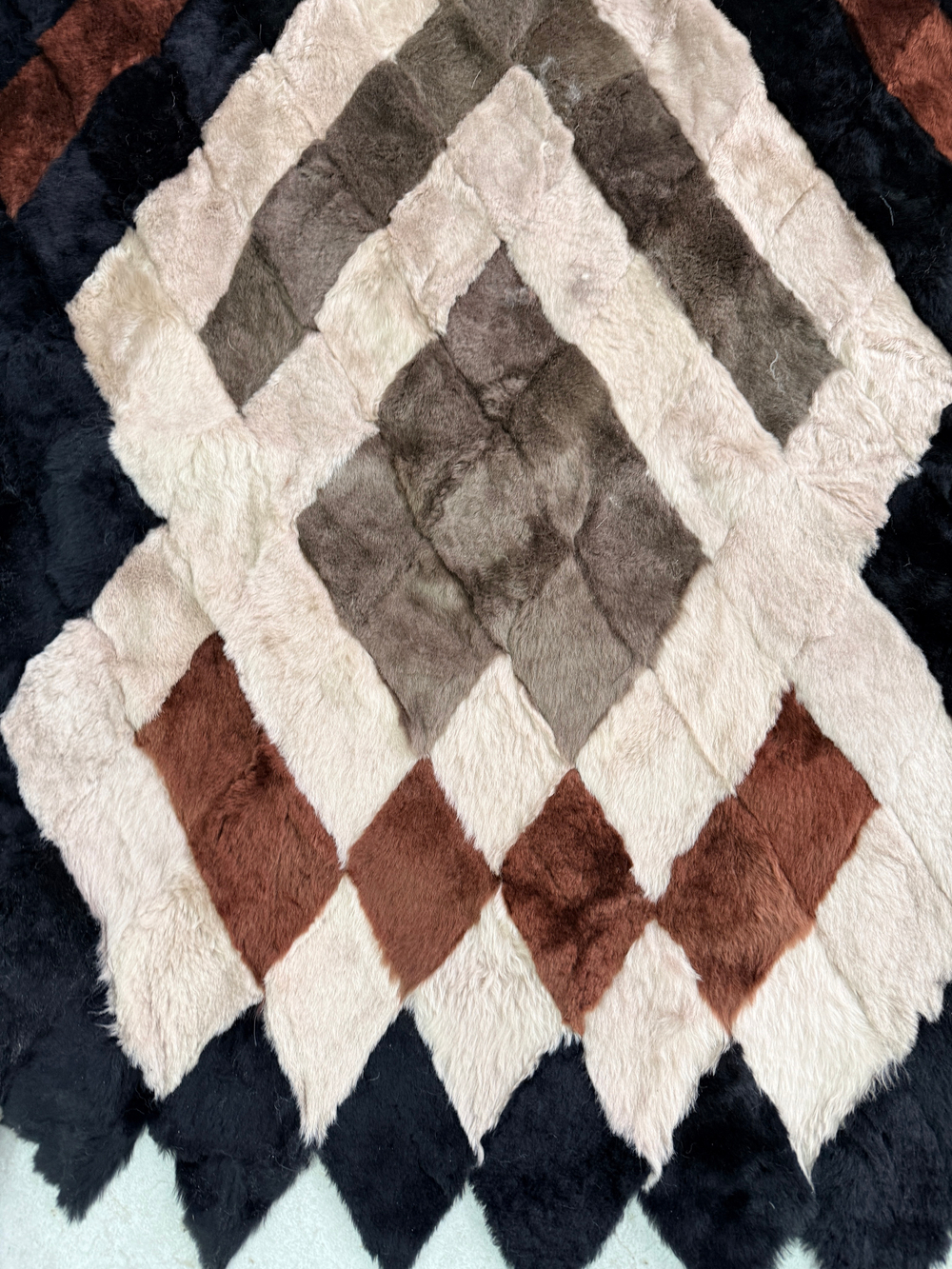 Покрывало меховое ковер из шкуры овчины