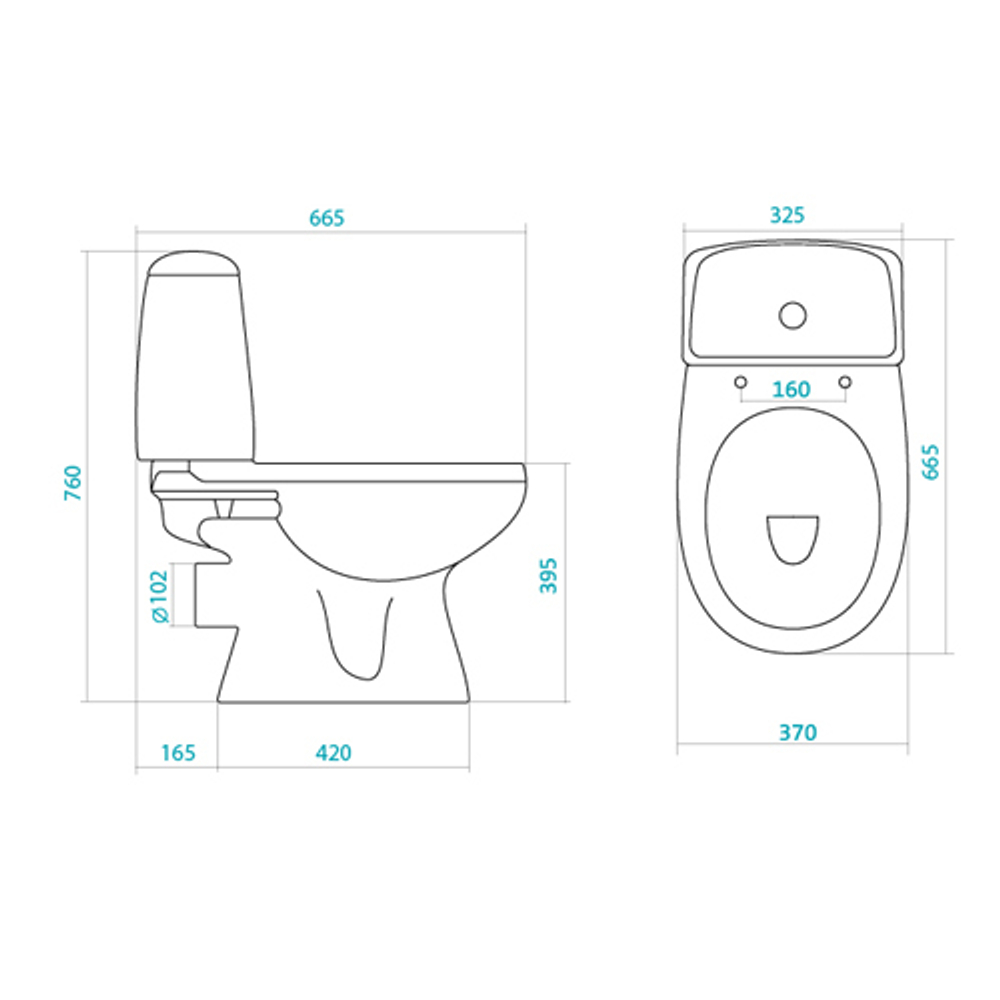 Унитаз напольный Santek Цезарь 1.WH30.1.745 схема