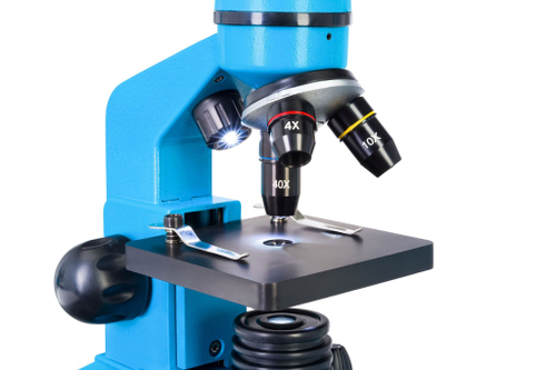 Микроскоп Levenhuk Rainbow 2L Лазурь с набором для опытов Levenhuk K50