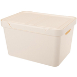 Контейнер с крышкой универсальный для хранения «LUXE», бежевый 38*27,6*22см, 18л