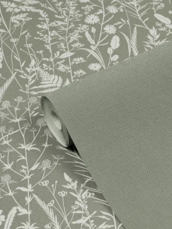 Обои флизелиновые 1,06 RENOWA 38201-05 Pole Текстильный фон Лён Рогожка Матовые Зелёные Метровые