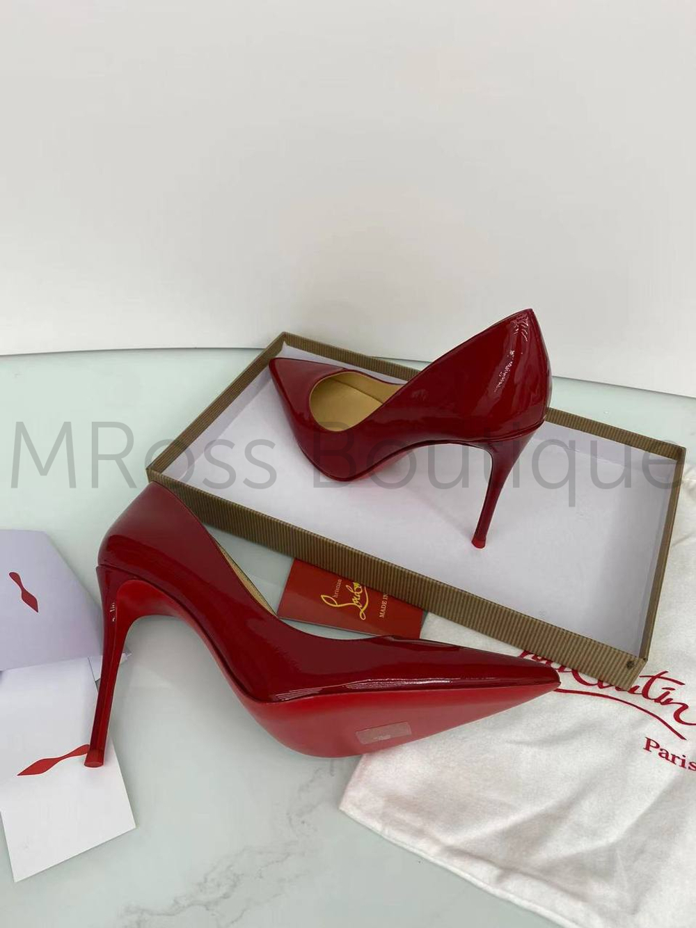 Красные туфли лодочки Christian Louboutin Kate 10 см