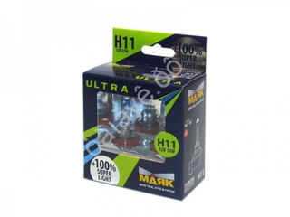 Автолампа H11 12V 55W Маяк  +100% Super Light  82110SL+100% (к-т)