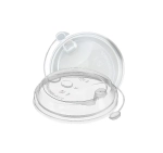 Крышка PP со съемным питейником d=90мм, прозрачная Hide (50 шт.)