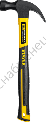 STAYER Hercules 450 г, Молоток-гвоздодёр столярный с фиберглассовой рукояткой (2026-450)