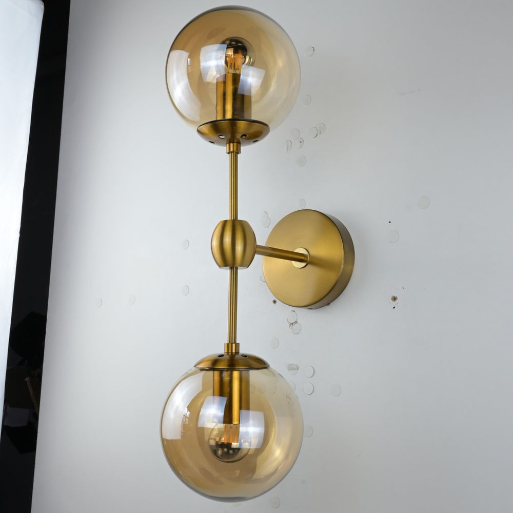 Бра Modo Sconce 2 Globes Gold By Imperiumloft