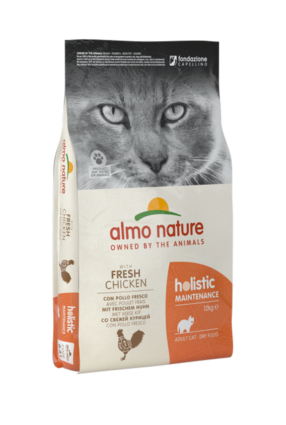 Almo Nature Для Взрослых кошек с Курицей и коричневым рисом (Holistic - Adult Cat Chicken&Rice) 12 кг