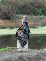 Шарф теплый с орнаментом Навахо