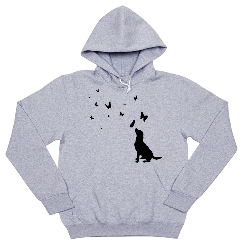 Толстовка "Ретривер и бабочки"