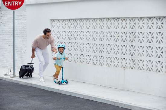 Самокат Mini Micro Deluxe LED Аква